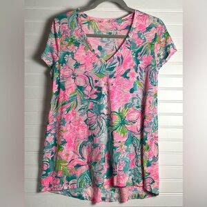 Lilly Pulitzer | Tops | Lilly Pulitzer Rexa Top Papaya Punch Size Medium Cotton